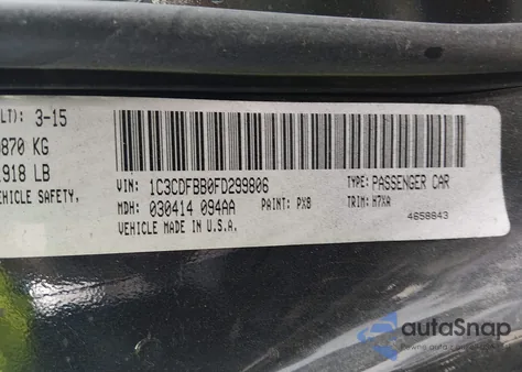 2015 Dodge Dart Sxt from USA, damaged, VIN 1C3CDFBB0FD299806